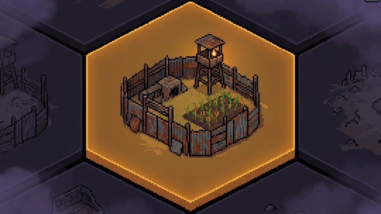 Claimed hex territory with fortified base